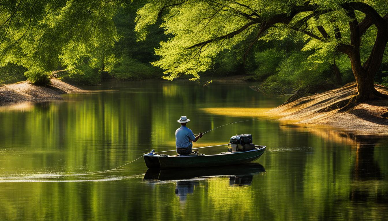 fishing at John Bryan State Park